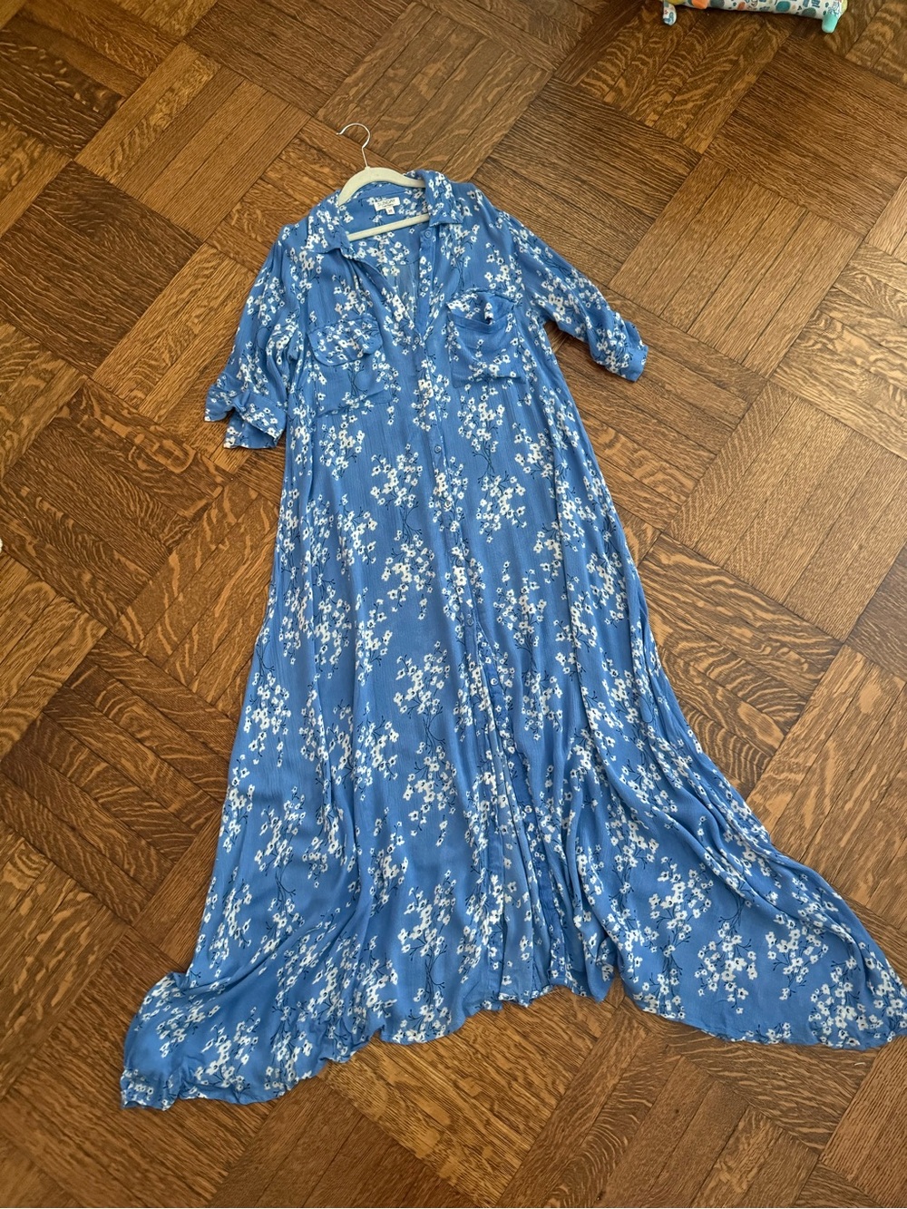 Blue Floral Maxi Dress